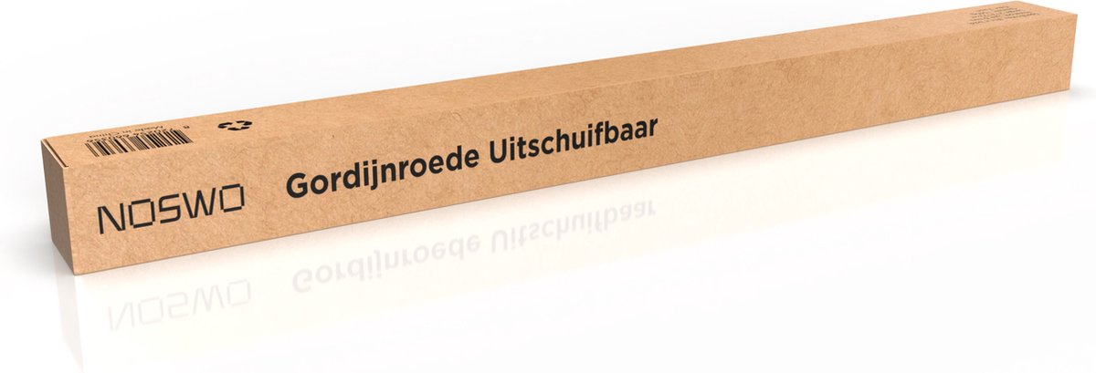 Uitschuifbare Gordijnroede 183–366 cm – Zwart Metaal
