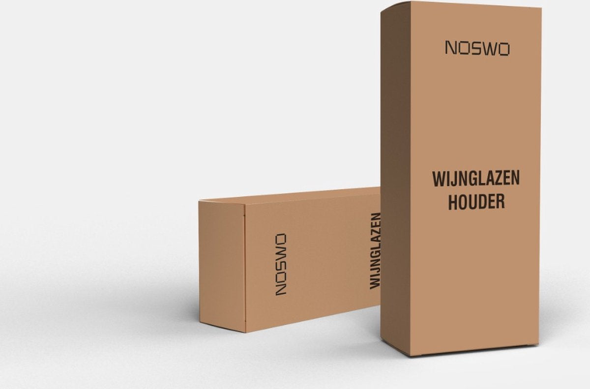 Ophangrek voor Wijnglazen – 2 Rijen – Zwart