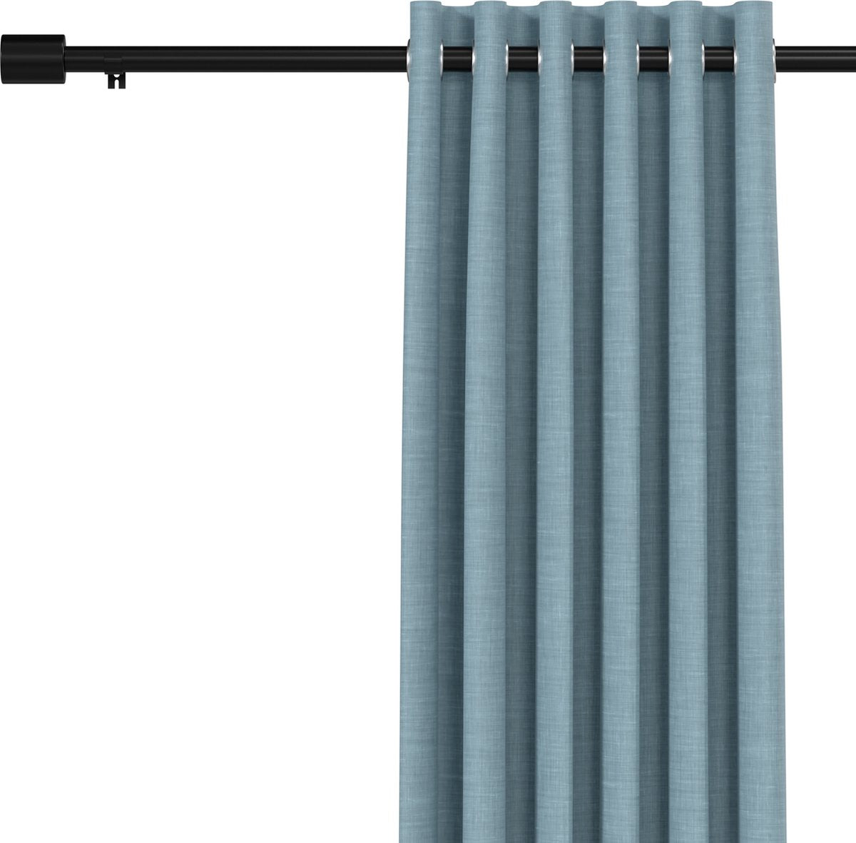 Uitschuifbare Gordijnroede 183–366 cm – Zwart Metaal