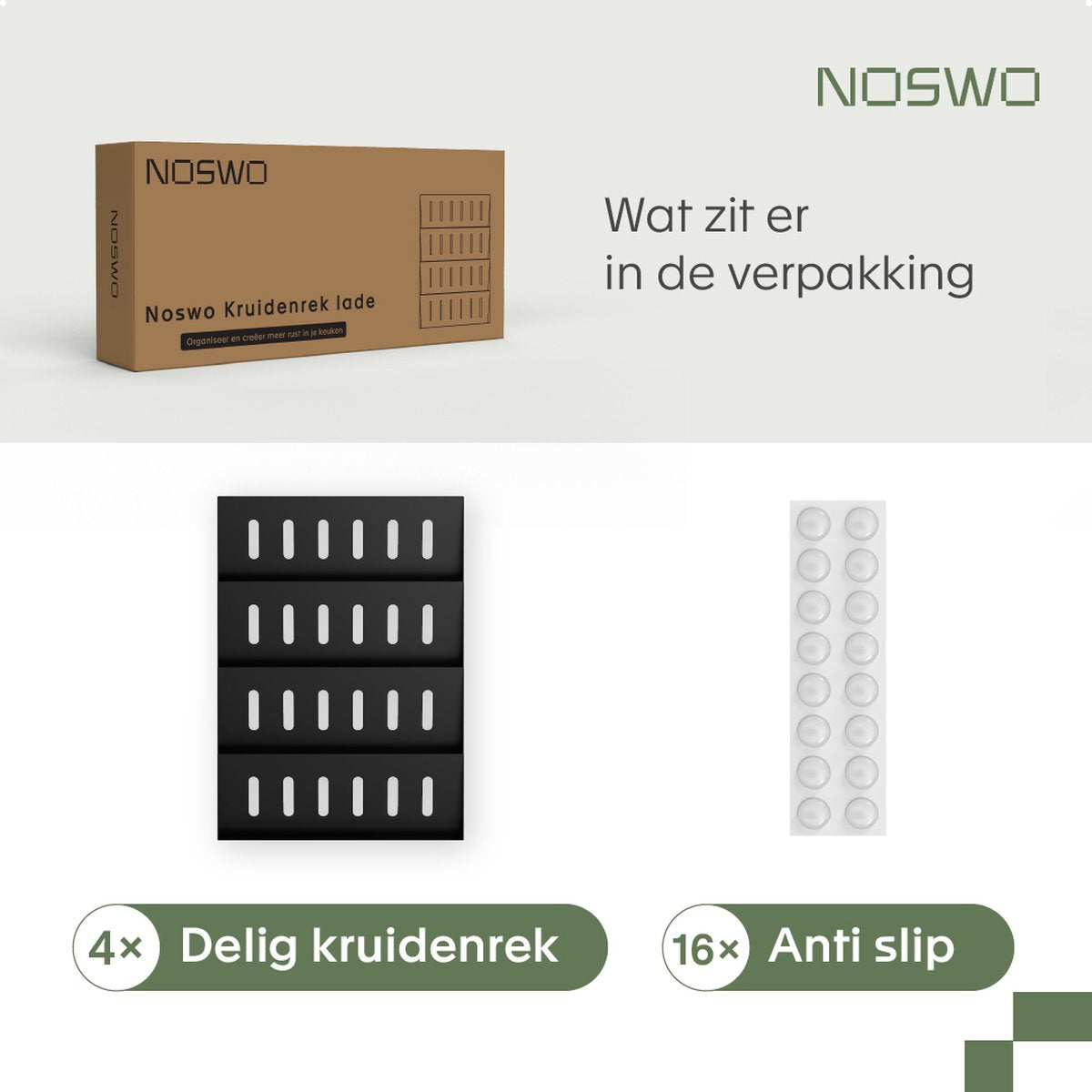 Kruidenrek Lade 4-Laags – 28 RVS Potjes – Keuken Organizer