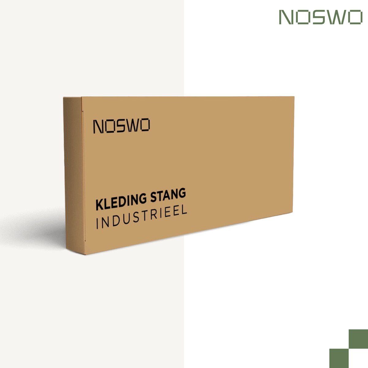 Wand Kledingstang – 80 cm – Industrieel Zwart