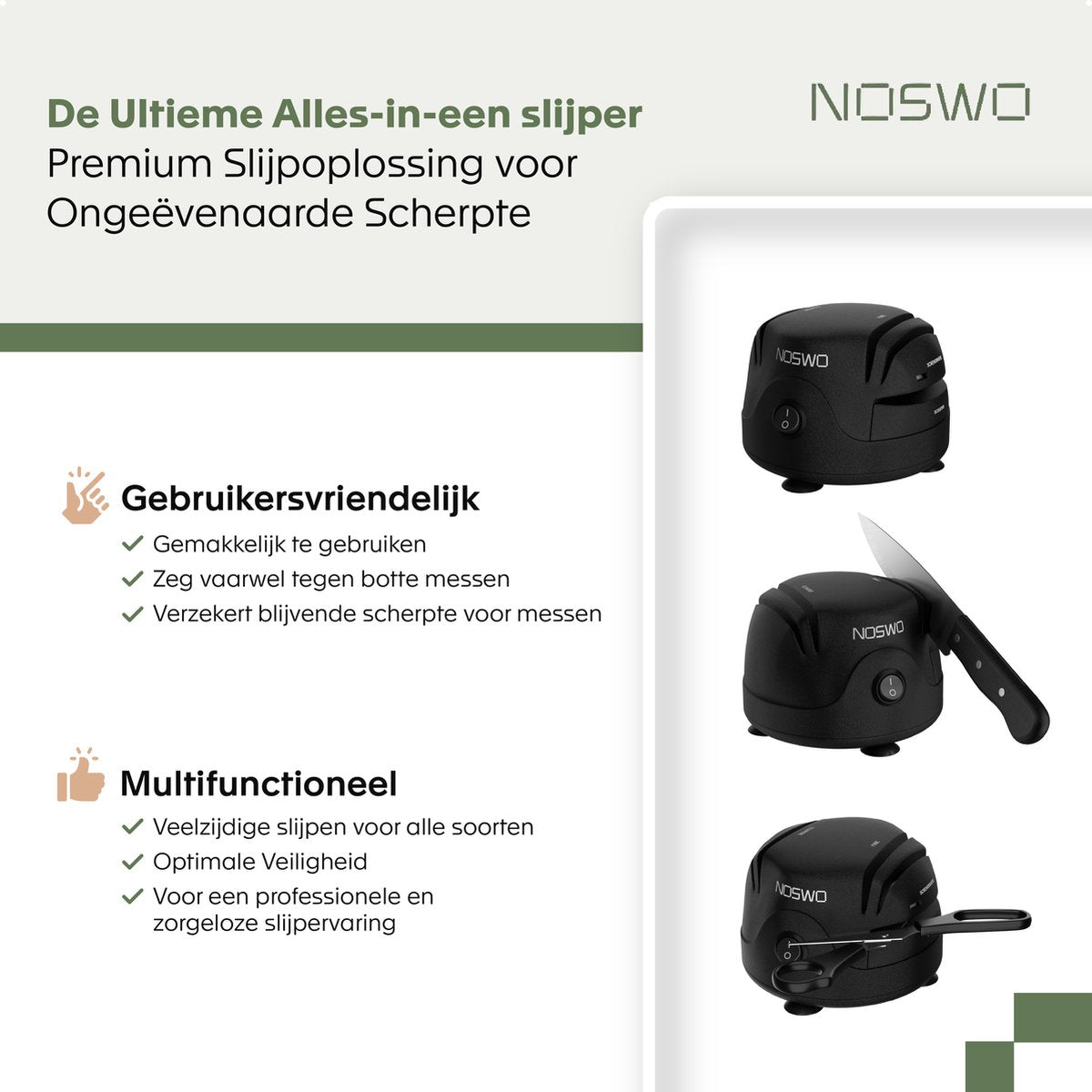 Messenslijper met 3 Snelheden – Voor Messen & Scharen