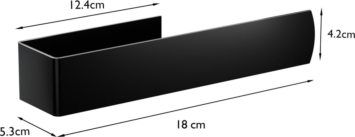Vaatdoekhouder RVS Zwart – Zelfklevend – Keuken Organizer