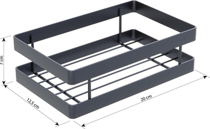 Ophangbaar Kruidenrek Zwart – 2-Laags Metaal - 20cm